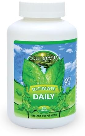Youngevity Ultimate Daily Multivitamin with CoQ10 and Minerals, 180 Tablets | 20+ vitamins and minerals, CoQ10, vitamins A, C, D and E, zinc, folate, selenium, calcium, enhanced absorption, 180 tablets
