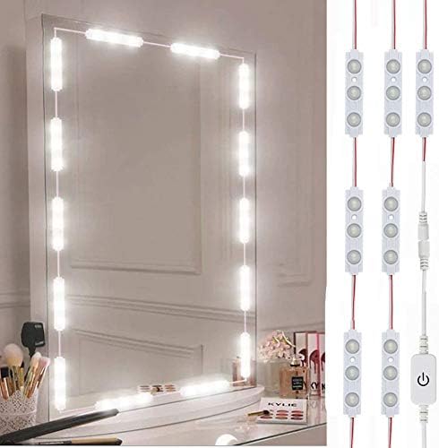 Led Vanity Mirror Lights, Hollywood Style Vanity Make Up Light, 10ft Ultra Bright White LED, Dimmable Touch Control Lights Strip