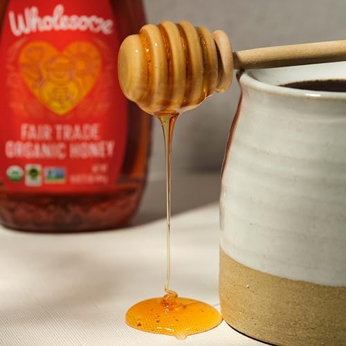 Wholesome Sweeteners 24-Ounce Organic Honey Bottle, 100% Pure, Fair Trade Certified, Non GMO Project Verified & Gluten Free, 1 Pack