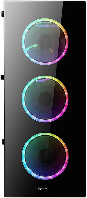 Bgears b-Voguish Gaming PC Case with Tempered Glass panels, USB3.0, Support E-ATX, ATX, mATX, ITX. (Fans are sold separately)