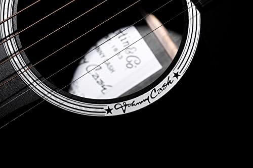 Martin Guitars DX Johnny Cash Signature Edition Acoustic-Electric Guitar with Gig Bag, HPL Construction, Modified D-14 Fret