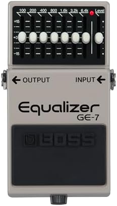 BOSS GE-7 Equalizer | Compact Graphic Equalizer Pedal | Tailored for Guitarists | 7 Bands of EQ Sliders | Guitar-Optimized Frequencies | ±15dB