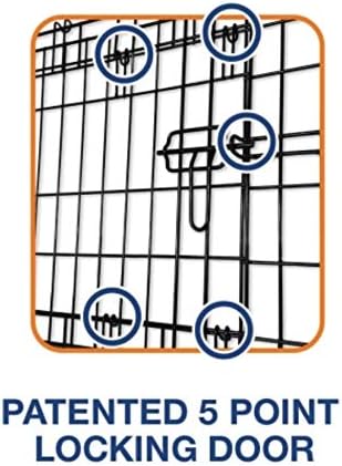 Precision Pet Products Two Door Provalue Wire Dog Crate, 24 Inch, For Pets 15-30 lbs, With 5-Point Locking System