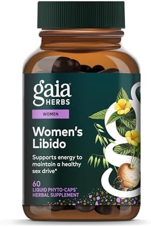 Gaia Herbs Womens Libido - Supports Energy to Maintain Healthy Libido* - with Tribulus & Horny Goat Weed - 60 Vegan Liquid Phyto-Caps (60 Servings)