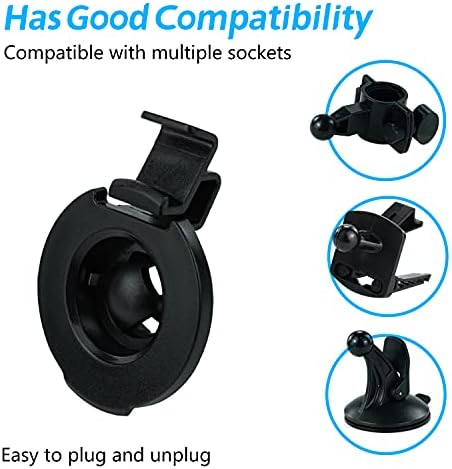 BOROLA GPS Holder Bracket Cradle, Compatible for Garmin Nuvi | Durable plastic GPS mount bracket, tool-free install, ball-socket adjustment for vehicle air vent mounting