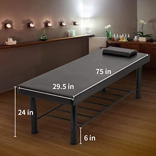 BestMassage Massage Table Stationary Massage Bed 75" Long*30" Wide Spa Bed Heavy Duty Stationary Physical Therapy Bed with 4 inch-Thick Memory Foam