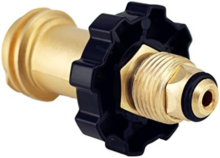 Propane Tank Adapter POL to QCC1 Converts Old Tank Valve to New Connection | Universal Fit 100 lb POL to QCC1 Type 1 Propane Adapter with Wrench and Hand Wheel for Old Tank Valve to New Hose Connection