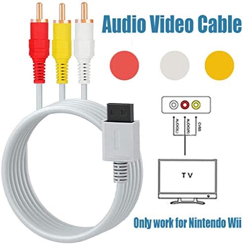 4 in 1 Wii Replacement Cables Set - AC Power Adapter, Wii to HDMI Converter, Wired Motion Sensor Bar and Composite AV Cable