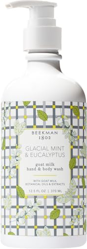 Beekman 1802 Goat Milk Hand Soap, Fragrance Free, 12.5 fl oz | Moisturizing Body Wash & Liquid Hand Soap for Sensitive Skin, Hand & Body Wash, Natural Soap with Goat Milk & Aloe