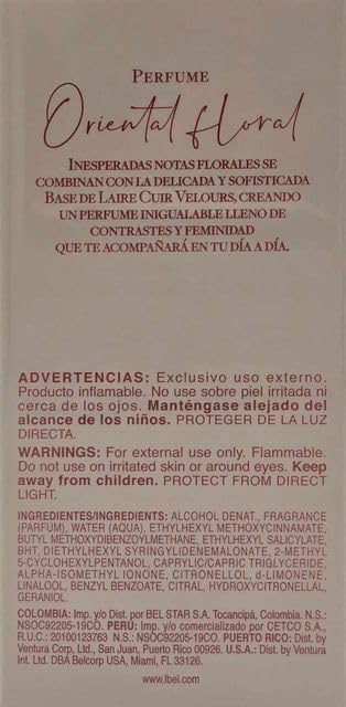 L'Bel Mon Parfum, A Femenine Combination of Cashmere, Amber and Patchouli, 1.3 fl oz
