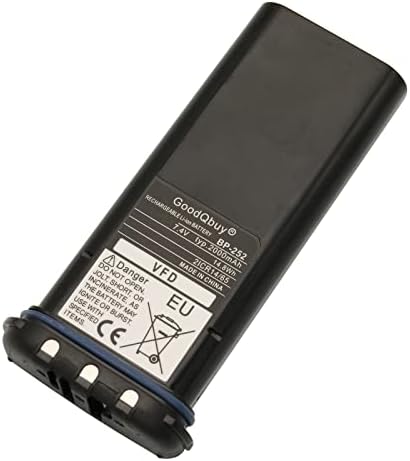 BP252 2000mAh 7.4V Two Way Radios Replacement Battery Compatible with Icom Handheld Marine Radio IC-M36 IC-M34 BP-252