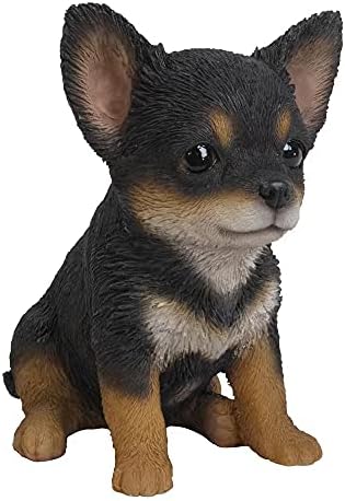 Hi-Line Gift Ltd Chihuahua Puppy Statue, Black/Brown