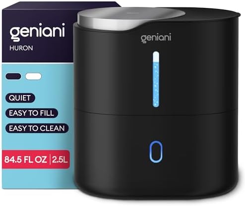GENIANI Portable Cool Mist Humidifiers for Bedroom & Office - Ultrasonic Humidifier for Home, Baby, Small Room with Auto Shut Off