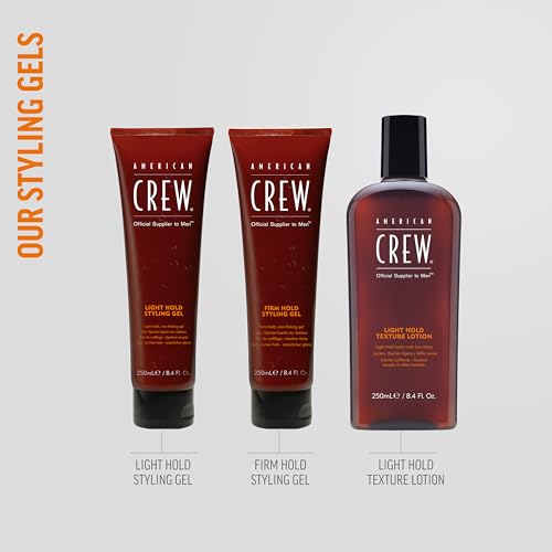 American Crew Men's Light Hold Texture Lotion for Fine Hair, 8.4 fl oz | Light hold texture hair styling lotion that adds body & manageability with a natural, low-shine finish. For fine, thin hair.