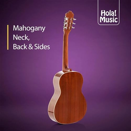 Hola! Music 39" Full Size Classical Guitar, Nylon Strings, Natural Gloss