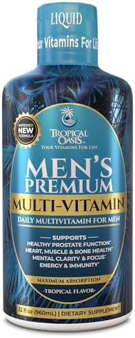 Tropical Oasis Adult Liquid Multivitamin -Liquid Multi-Vitamin and Mineral Supplement with 125 Total Nutrients Including; 85 Vitamins & Minerals, 23 Amino Acids, and 18 Herbs - 16 fl oz, 32 serv