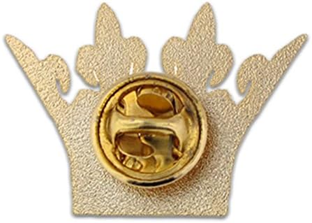 PinMart Gold-Colored Plated Royal Crown Lapel Pin – 1 Piece