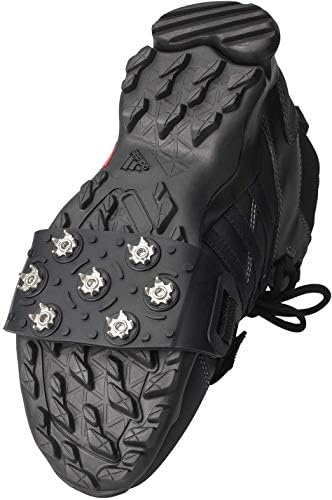 FANBX F Crampon Traction Cleats Anti-Skid Traction Grips Crampons Spikes 7 Point Cleats for Footwear for Walking, Jogging, Hiking, Mountaineering Ice Snow Grips