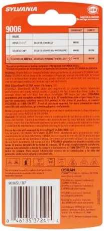 SYLVANIA - 9006 SilverStar Ultra - High Performance Halogen Headlight Bulb, High Beam, Low Beam and Fog Replacement Bulb