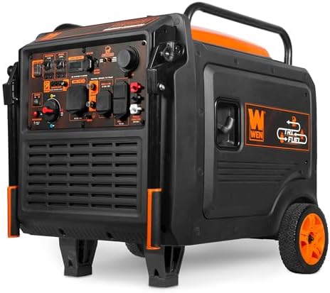 WEN 11,000-Watt 120V/240V Dual Fuel Portable Generator with Wheel Kit and Electric Start (DF1100T)