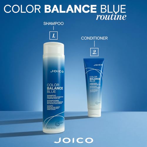 Joico Color Balance Blue Shampoo | For Lightened Brown Hair | Eliminate Brassy Orange Tones | Boost Color Vibrancy & Shine | Protect Against Harmful