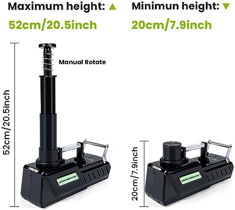 15 Ton Electric Hydraulic Car Jack,12V DC Electric Floor Jack with LED