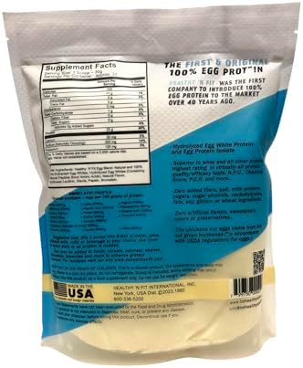 Healthy 'N Fit 100% Egg Protein- Vanilla Ice Cream (2lb): 100% Egg White Protein Plus Natural Peptides. Pure, All Naturally Sweetened Protein