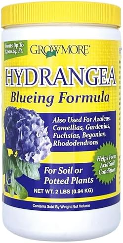 Grow More Hydrangea Blueing Formula - 2lbs of USA-Made Soil Acidifier for Hydrangeas, Azaleas, Gardenias