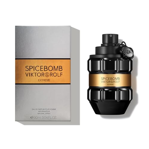 Viktor&Rolf Spicebomb Extreme Eau de Parfum - Woody Amber Cologne for Men | Fragrance with Black Pepper, Saffron & Cistus - Long Lasting - Fresh Mens Scent Perfect for Cool Evening Wear