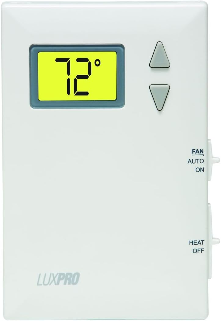 Lux Pro PSD010B Mechanical Non-Programmable Thermostat; 1 Heat Only; Without Fan; Batteries Included | Without Fan, Batteries Included