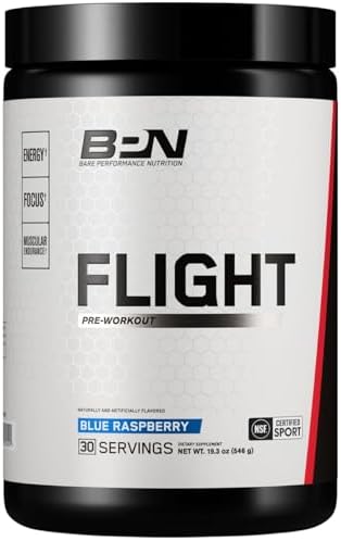 BARE PERFORMANCE NUTRITION BPN Flight Pre Workout, Supports Energy and Mental Focus, Improved Endurance & Muscle Pumps with CarnoSyn® Beta Alanine