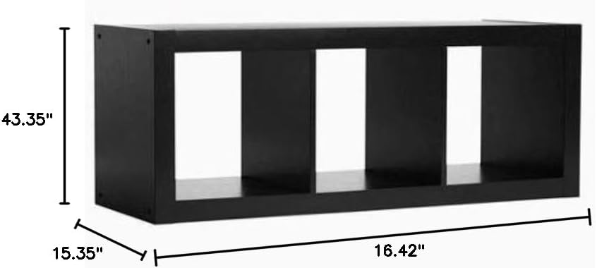 Better Homes and Gardens Versatile 3-Cube Organizer (Black)