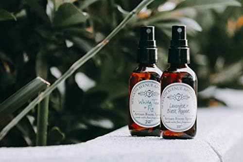 Fragrant Room Spray - Frasier Fir + Thyme - Amber Glass Bottle with Fine Mist Sprayer - Hand Poured in the USA by Seventh Avenue Apothecary