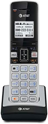 AT&T TL86103 2-Line Corded/Cordless Phone System for Small Business with Answering Machine, Connect-to-Cell Bluetooth, Caller ID, Intercom, Long Range & Expandable to 12 Handsets (Silver/Black)