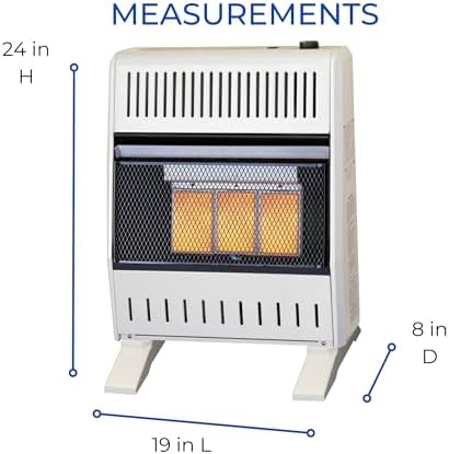 ProCom Heating Liquid Propane Ventless Infrared Plaque Heater With Base Feet - 10,000 BTU, Manual Control - Model# ML100HPA-B