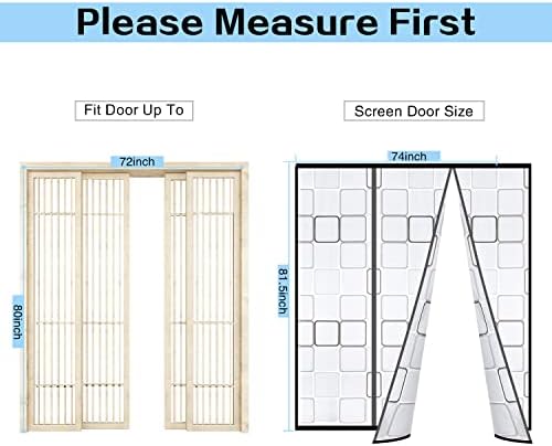 Insulated Door Curtain, Thermal Magnetic Self-Sealing EVA Door Screen Winter Stop Draft Keep Cold Out Door Cover for Kitchen, Bedroom