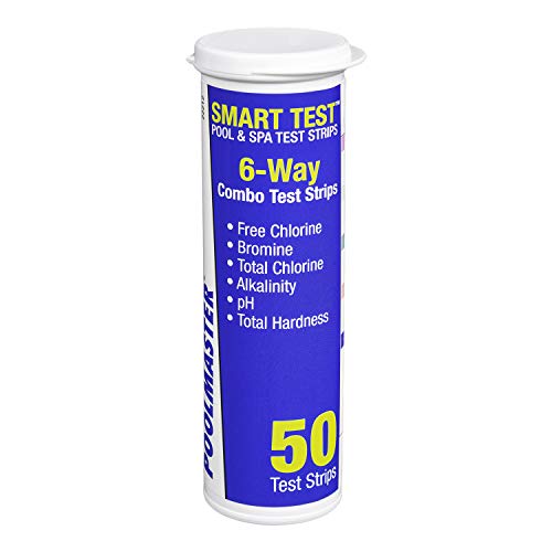 Poolmaster 22212 Smart Test 6-Way Swimming Pool and Spa Water Chemistry Test Strips, 50 count,White