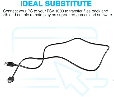 3.9ft PS Vita Charger Cable, 2 in 1 USB Data & Power Charger Cord Replacement for PlayStation Vita 1000 (Only Compatible with PSV 1000)