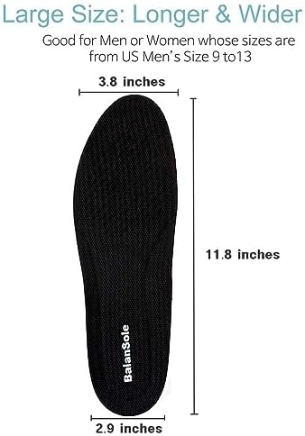 1 Inch Leg Length Discrepancy Full Length Insoles Lifts for Uneven HIPS (2 Lefts Large)