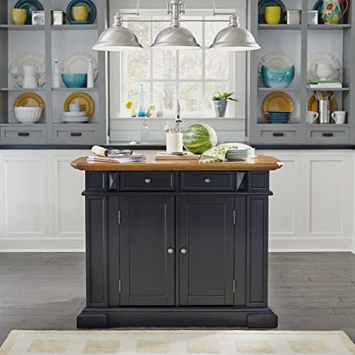 homestyles Americana Black Kitchen Island