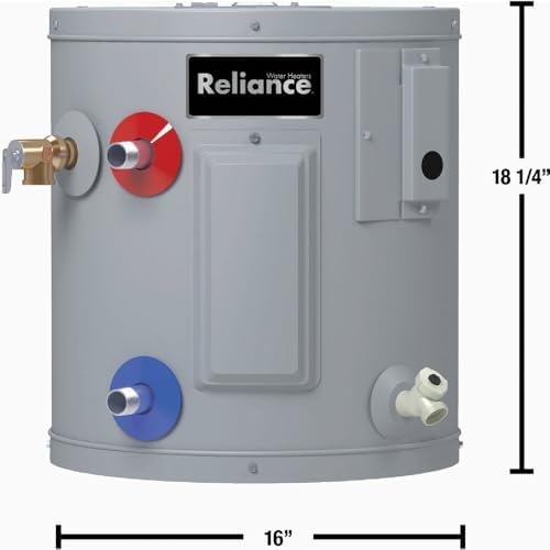Reliance 10 Gallon 6 10 SOMSK Electric Water Heater, White