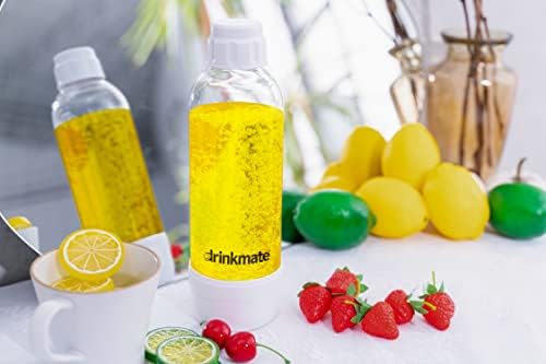 DrinkMate 0.5L Replacement Carbonation Bottles | Compatible with OmniFizz, LUX, and Spritzer | Matte Black, Pack of 2