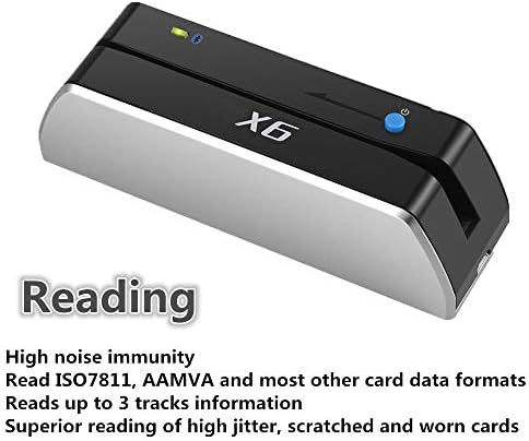 X6BT Bluetooth Mag VIP Card Reader Writer USB 3 Tracks Swipe Encoder
