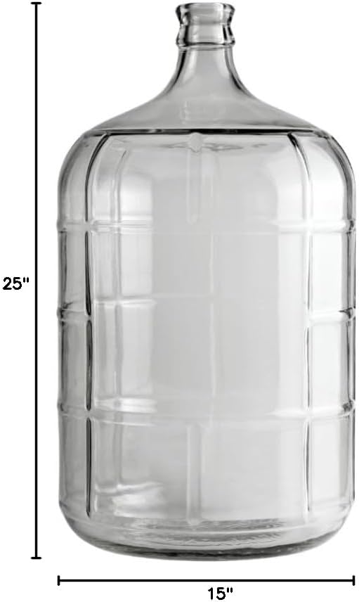 FastRack 3 Gallon Glass Carboy | Clear Fermenter for Wine & Beer | Italian Glass Carboy for Home Brewing
