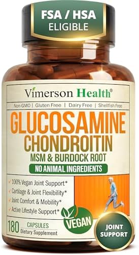 Glucosamine Chondroitin MSM – Joint Support Supplement for Women and Men with Glucosamine Sulfate 1500 mg, Chondroitin and MSM – for Cartilage, Joint Health and Flexibility – 90 Capsules