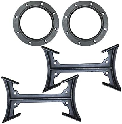 US Stove BKAD500 Cast Iron Double Barrel Camp Stove Adapter Kit | For BSK1000 And DR55 55 Gal Drum, 2900 W Max Output, LPG Fuel, 16.5 x 5 x 8.5 in