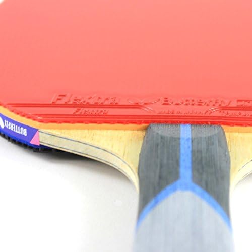 Butterfly 802 FL Shakehand Table Tennis Racket | China Series | Powerful Arylate/Carbon Blade and Rubber Combination with Racket Case | Recommended