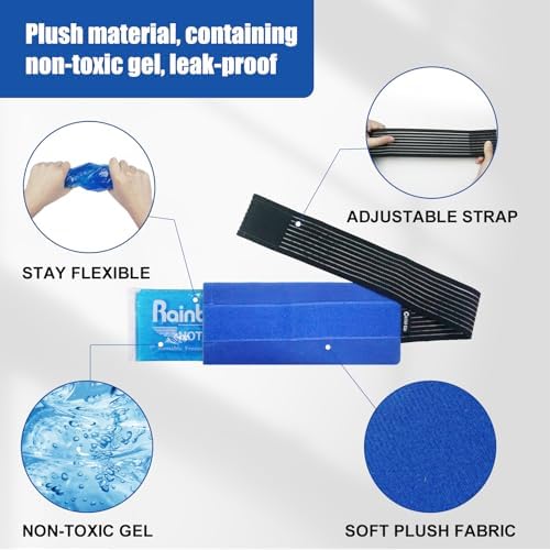 Soft Ice Packs Reusable Gel Pack 2, Hot and Cold Gel Ice Packs for Injuries, Headaches, Joint Pain Relief, Comfort Ice Pack Flexible Therapy on Neck, Ankle, Knee, Leg, Shoulder, Elbow, Wrist, Feet