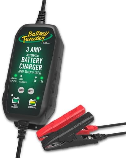 Battery Tender 3 AMP Battery Charger and Maintainer - Automotive Switchable 12V or 6V Smart Automatic for Cars SUVs and Trucks - Lead Acid, AGM, Gel