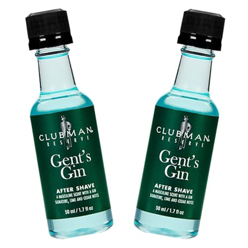 Clubman Pinaud Gent’s Gin After Shave Lotion – Masculine Scent with Gin, Lime & Cedar Notes, Refreshing Aftershave for Men, 6 oz